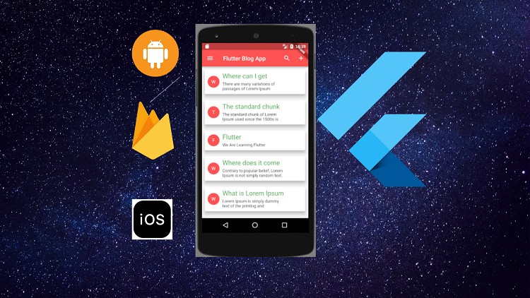 Flutter Blog app Using Firestore Build ios & Android App