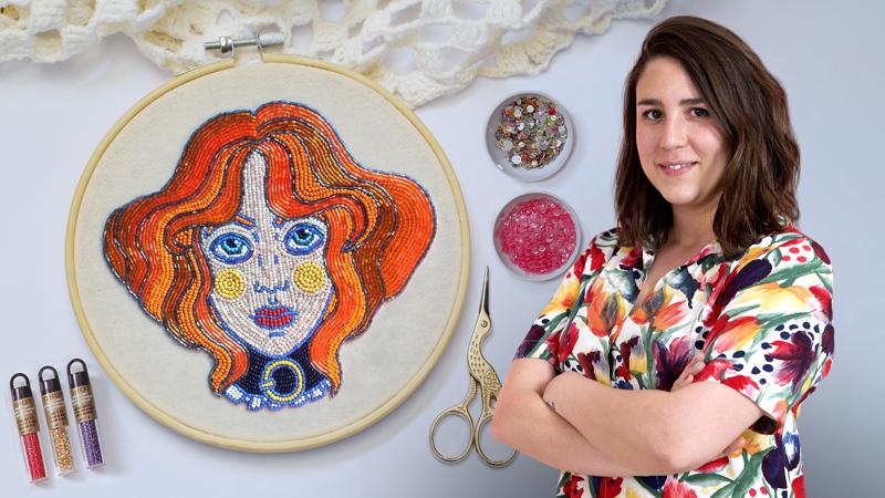 Beaded Embroidery Portraits