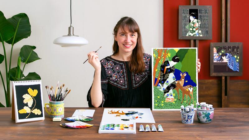 Introduction to Gouache: A Chromatic Journey to Japan