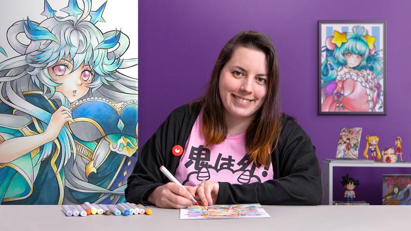Colored Marker Techniques for Manga