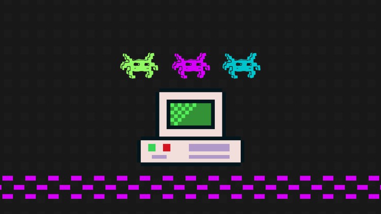 Build an 8-bit website using Bootstrap and Javascript.